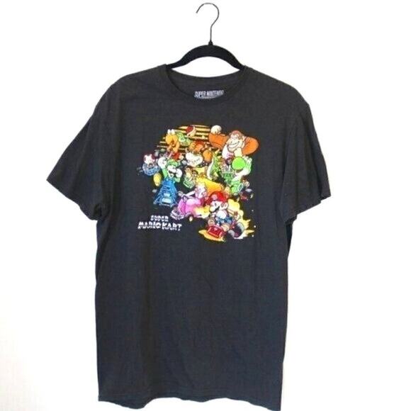 Men's Large Mario Kart Short Sleeve T Shirt Black Large - Picture 1 of 4